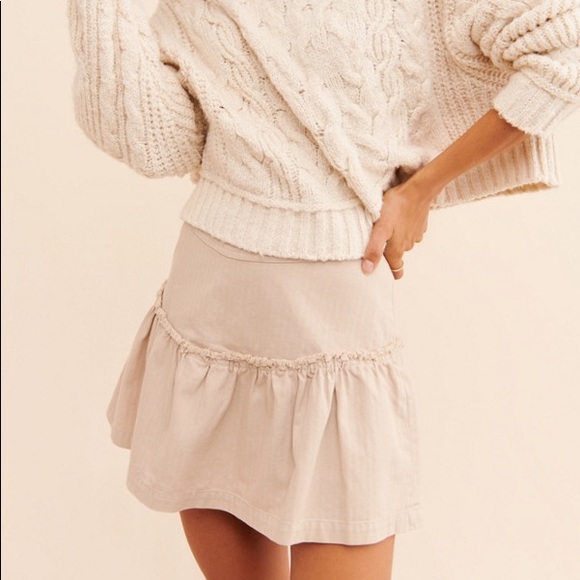 NWT Free People Positano Lace-Up Mini Ruffle Skirt - Picture 10 of 16
